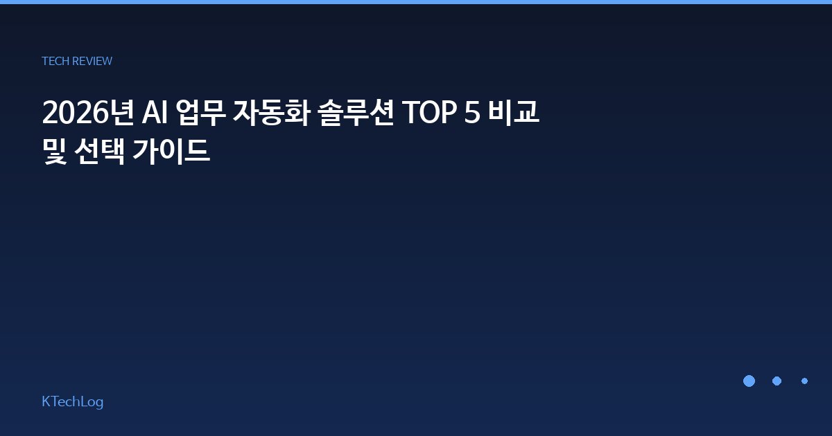 KTechLog - IT 리뷰 & 테크 가이드