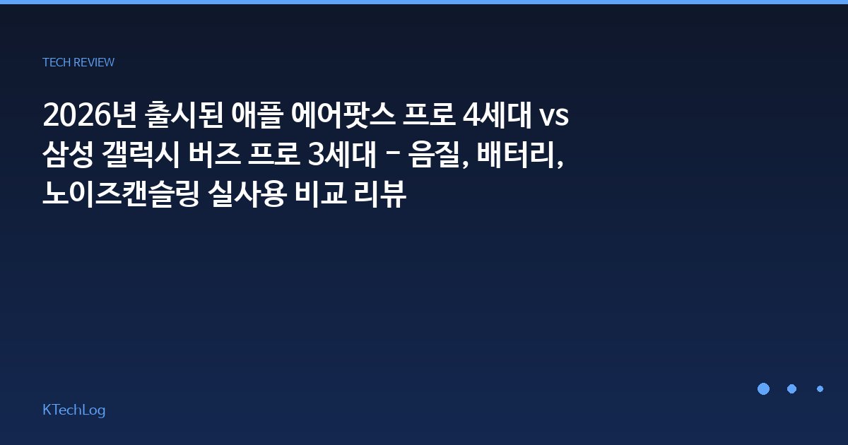 KTechLog - IT 리뷰 & 테크 가이드