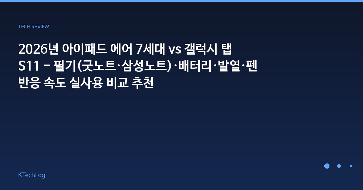 KTechLog - IT 리뷰 & 테크 가이드